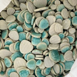 פסיפס קרמי עגול קריסטל צבעוני