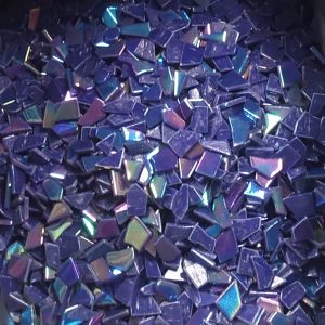 פסיפס זכוכית שבורה כחול פנינה